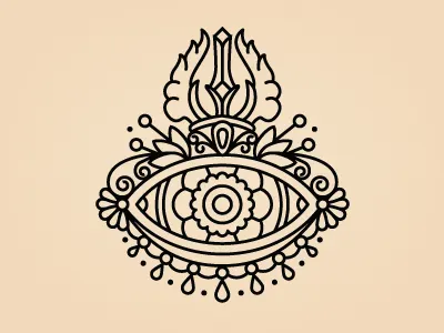 Tattoo? all seeing eye eye tattoo third eye vajra vector