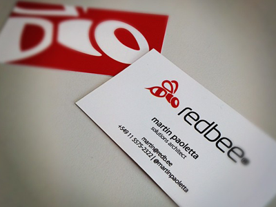 redbee - Branding and Business cards bussines cards print red redbee