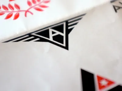 Alpha — No.2 black logo triangle wings