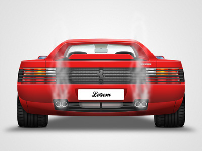 Ferrari Testarossa back car ferrari smoke testarossa