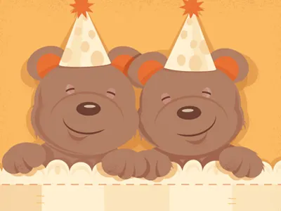 Cozy Twins Birthday birthday children greeting twins