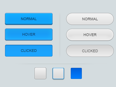 Bright Blue Button Set Freebie buttons freebie ui