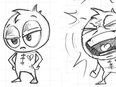 Bardamu #1 character doodle iphone pencil sketch