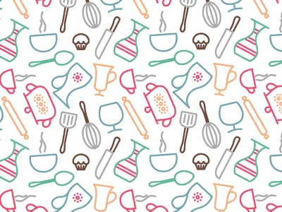Pattern VP icons identity kitchen logo pattern