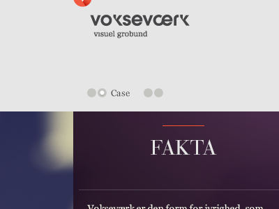Dotted menu case colors menu navigation vokseverk webdesign website