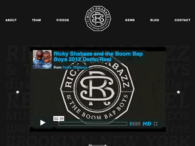 Rickyshabazz.com Launched hiphop monogram music music videos wordpress