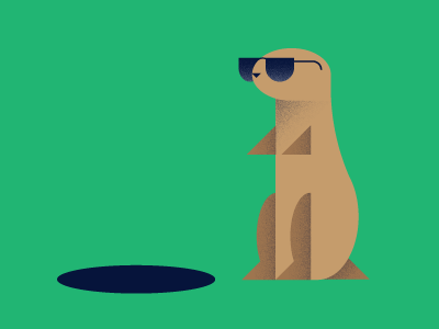 Prairie Doggin' geometric illustration prairie dog sunglasses