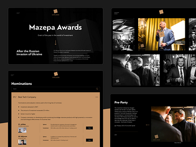 Mazepa Awards awards business events landing page site ui ux web web design