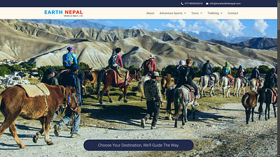 Trekking and Tours Agency - Website Design agency design mountains nepal template tours travel trekking uiux ux web design webpage website