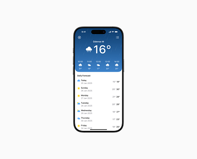 Simple Weather App 🌧️ app application ios ios app mobile app product design ui weather