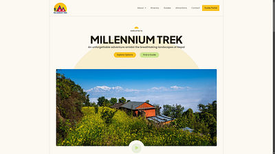 Trekking Route, Hiking Trails Information Website community design hiking nature template travel trekking ui uiux ux web design webpage website