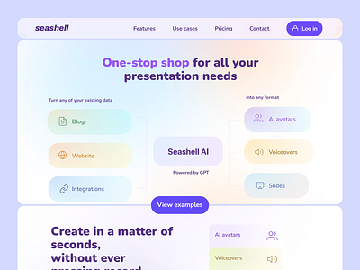 Seashell : AI-Powered Presentation Magic automation communication content creative data to presentations design tips easy educational effeiciency engagement innovation presentation productivity professional quick skills slide creation visualization voice workflow