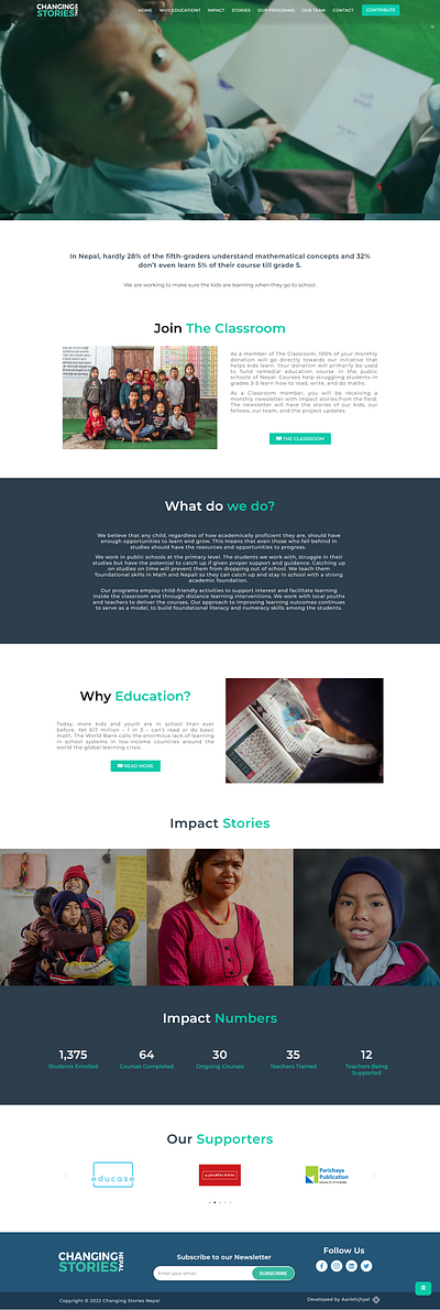 Child Education, Non-Profit Organization , NGOs Website Design children community design education ngo non profit organization service template uiux ux web design webpage website