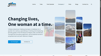 Women Owned Business, Trekking and Tours Agency - Website Design agency design entrepreneur template travel trekking uiux ux web design webpage website women women empowerment