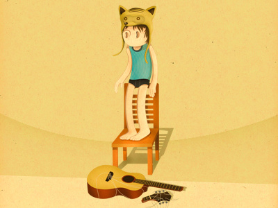 Oh, my guitar... illustration music vectorial