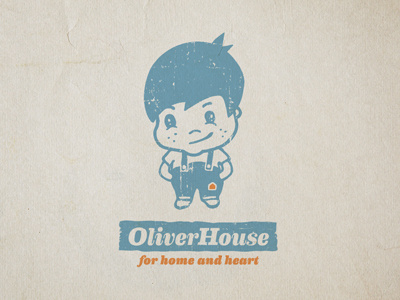 OLIVER HOUSE australia branding character design freelance graphic design identity logo logos old school perth texture vintage