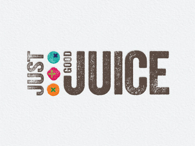 Just Good Juice identity branding business design graphic design identity juice logo print vintage worn