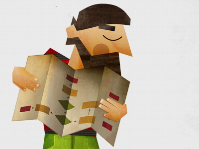 Interaction Map beard flow chart illustration interaction man map texture ux