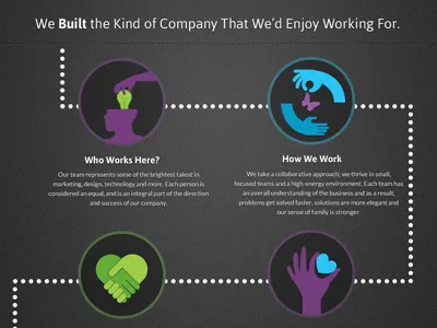 Built circles grey icons illustration infographic lato noise