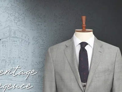 AR suit detail design layout typography website