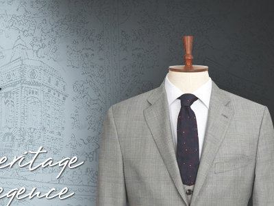 AR suit detail design layout typography website