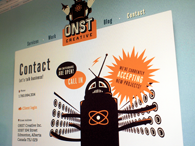 ONST Creative Website agency canada coffee pot edmonton growcase onramp onst onst creative robot robotic robots web web design web designer web site website