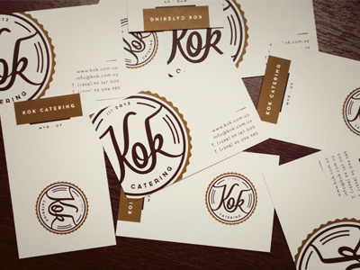 Kok business card catering food logo mark