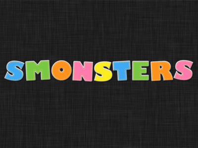 Smonsters Logo Work child logo logotype smonsters stitched toys type