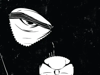 Behind Bars Brewery - Burglar 2 color beer burglar bw criminal illustration prison