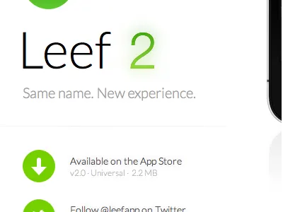 Leef 2 Splash Page design leef new web