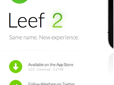 Leef 2 Splash Page design leef new web