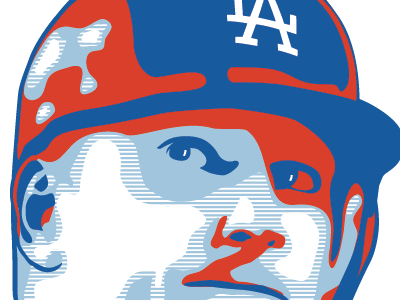 AJ Ellis baseball illustration