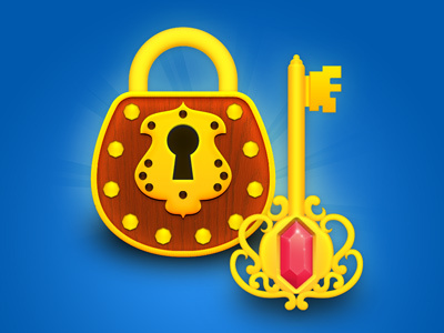 Lock & Key version 2 app game gem gold ios iphone jewel key lock ruby wiki wood