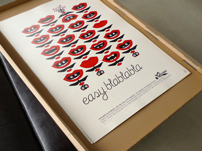 Easy blablabla poster affiche illustration poster screenprint silkscreen