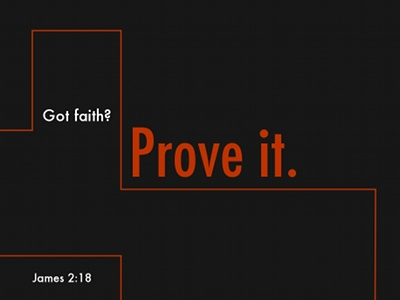 Prove It black faith lines red sans scripture works