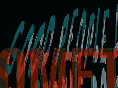 Good People custom drawn hand print type typography
