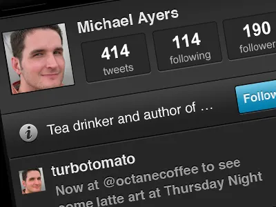 Tweetery app iphone mobile profile twitter