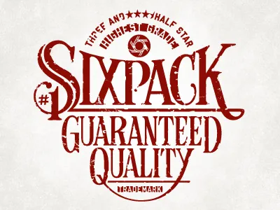 Three and Half Star gothic serif hand lettering lettering