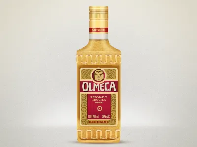 Olmeca bottle glass