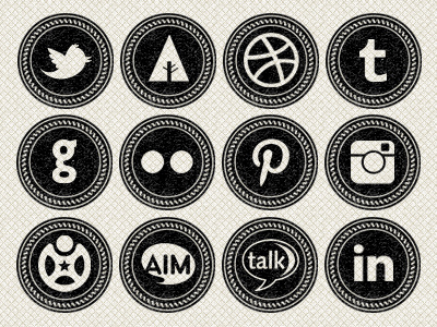 Social Badges/Icons for Personal Site apps badges social media