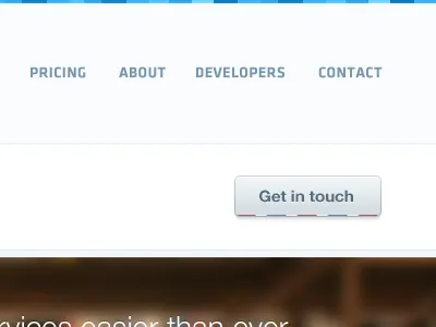 Get in touch button contact get in touch mail menu navigation