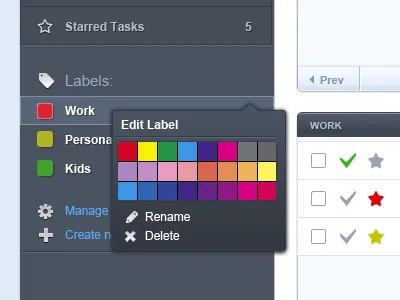 Labels ui ux