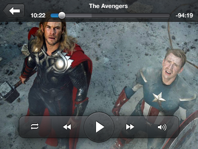 Video Player app iphone play player ui