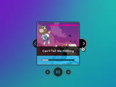 Mini Music Player button hover mini music player