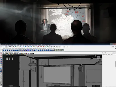 Briefing Room2 3d comics illustration