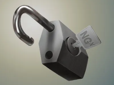 NGX Lock illustration photoshop