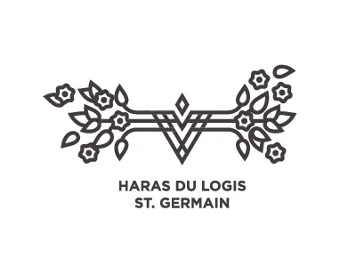 Racehorse lodge branch germain haras horse leaf lodge logis logo race roses saint v