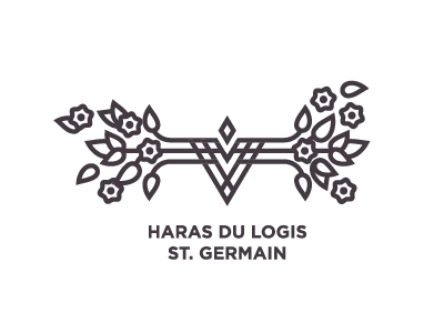 Racehorse lodge branch germain haras horse leaf lodge logis logo race roses saint v