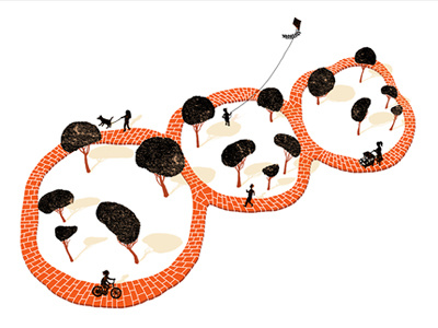 Panda Park animal design giclee illustration minimalism negative space optical panda park photoshop print shop tang yau hoong