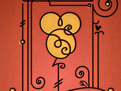 Mickey Balloon artist disney flair font type typography whimsical